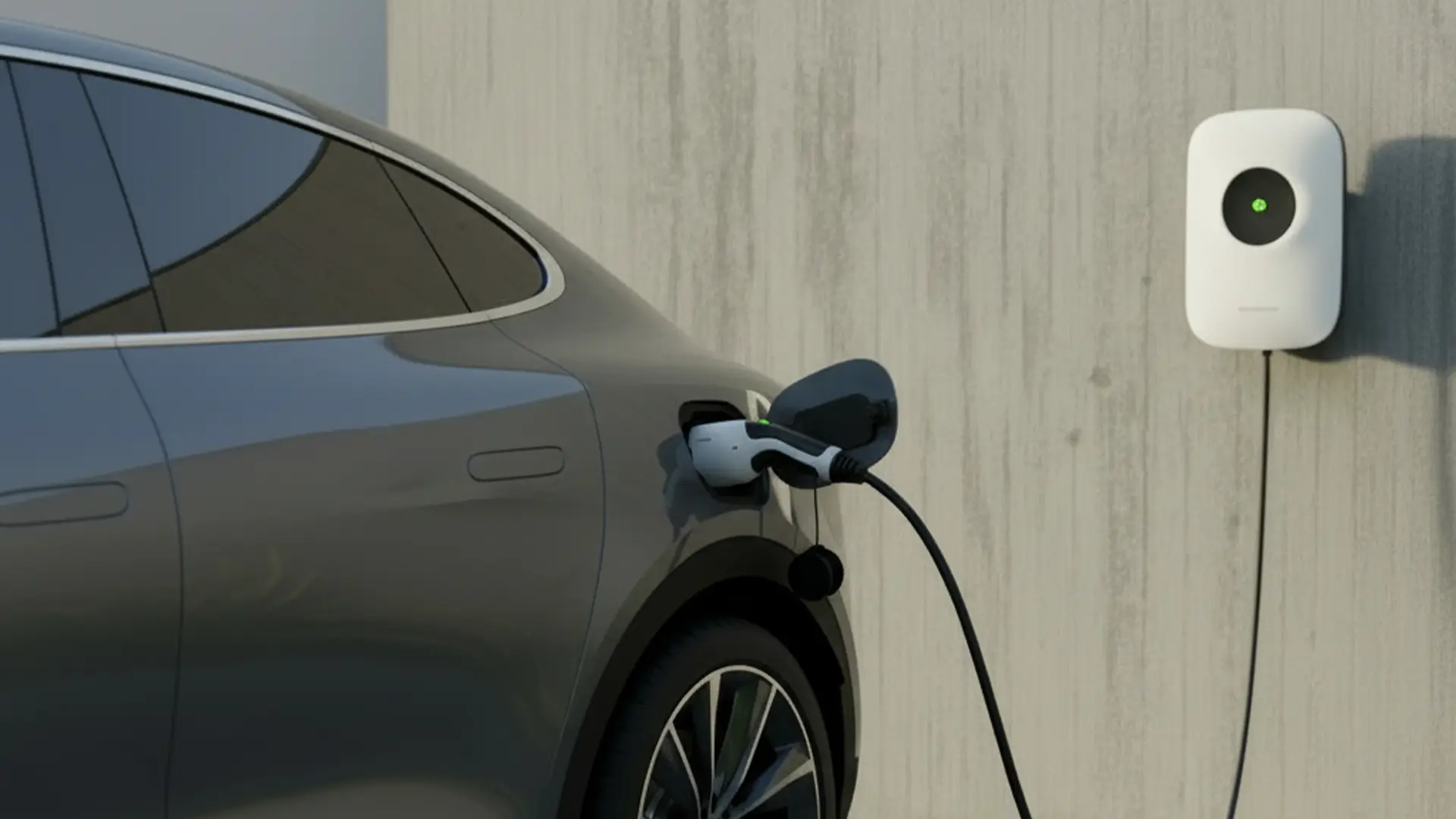 voiture qui recharge sur une prise à domicile